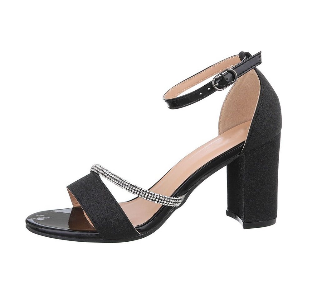 Ital-Design Damen Abendschuhe Party & Clubwear Plateausandaletten (85276036) Blockabsatz Sandalen & Sandaletten in Schwarz