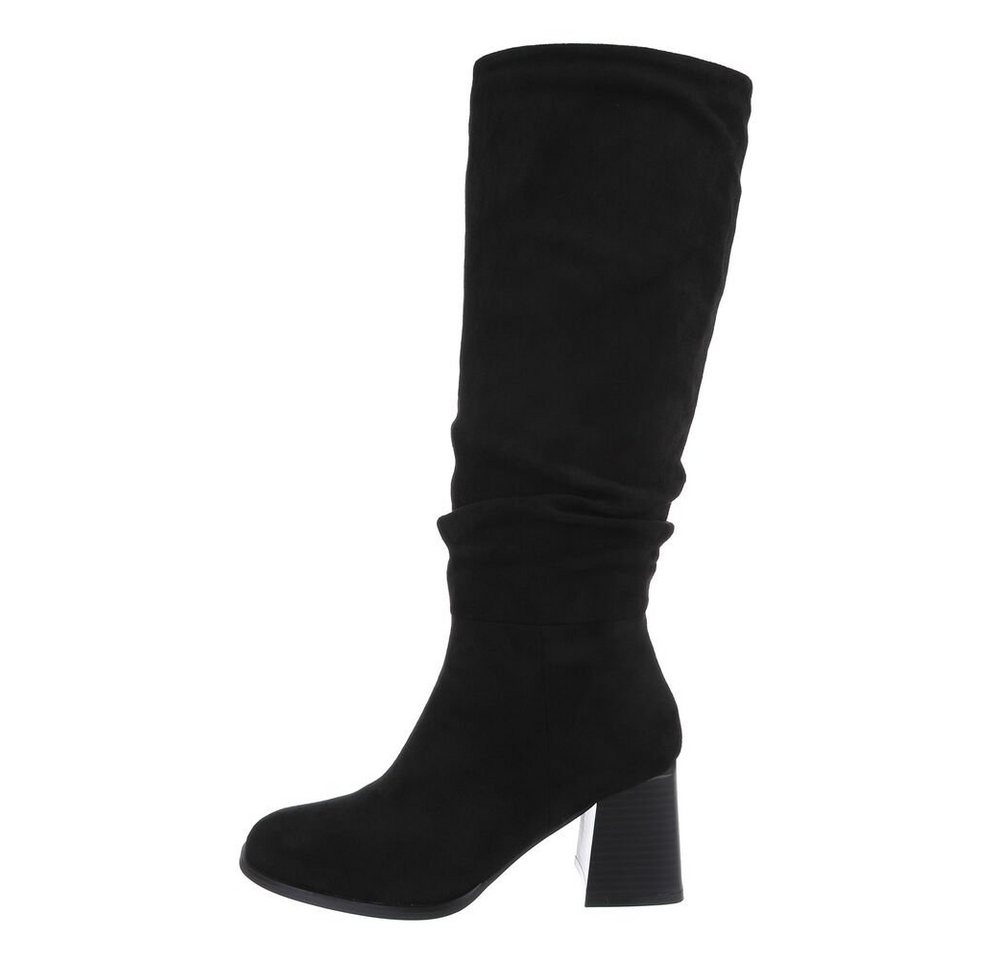 Ital-Design Damen Elegant Stiefel (85255666) Blockabsatz Klassische Stiefel in Schwarz