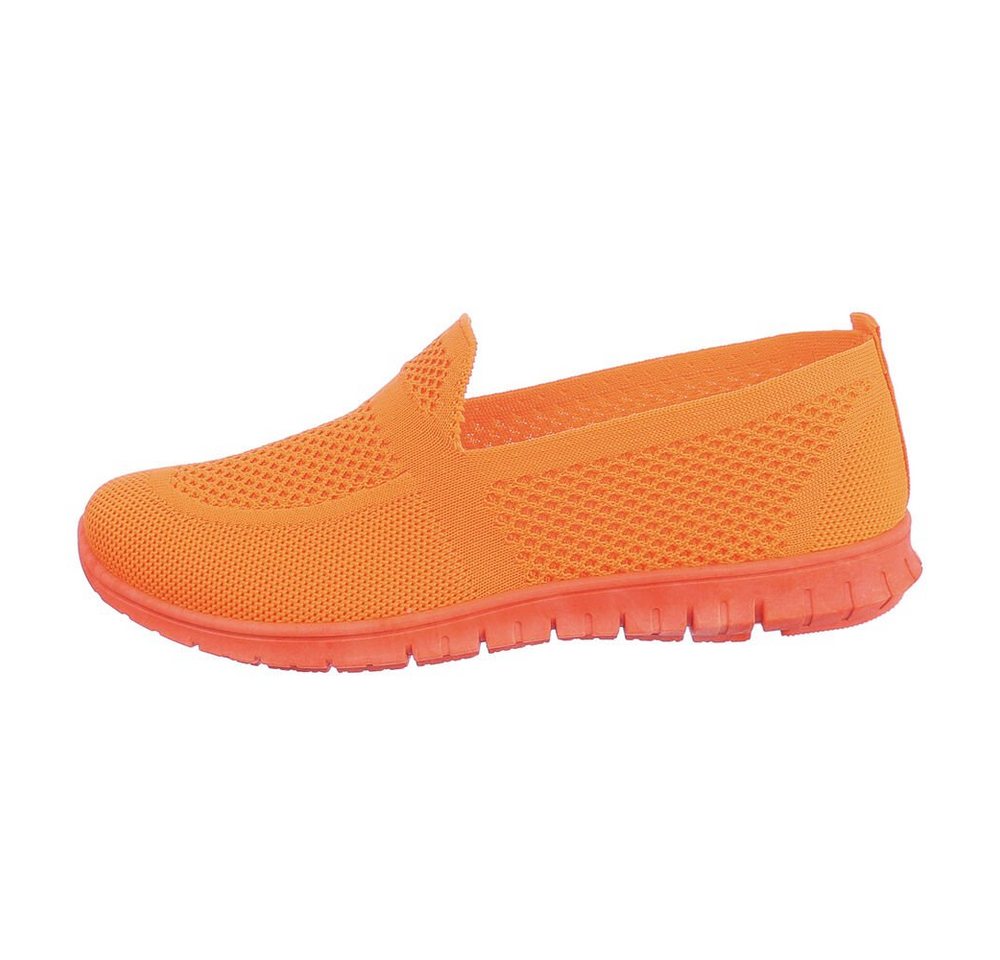 Ital-Design Damen Low-Top Freizeit Slipper (82285435) Flach Sneakers Low in Orange