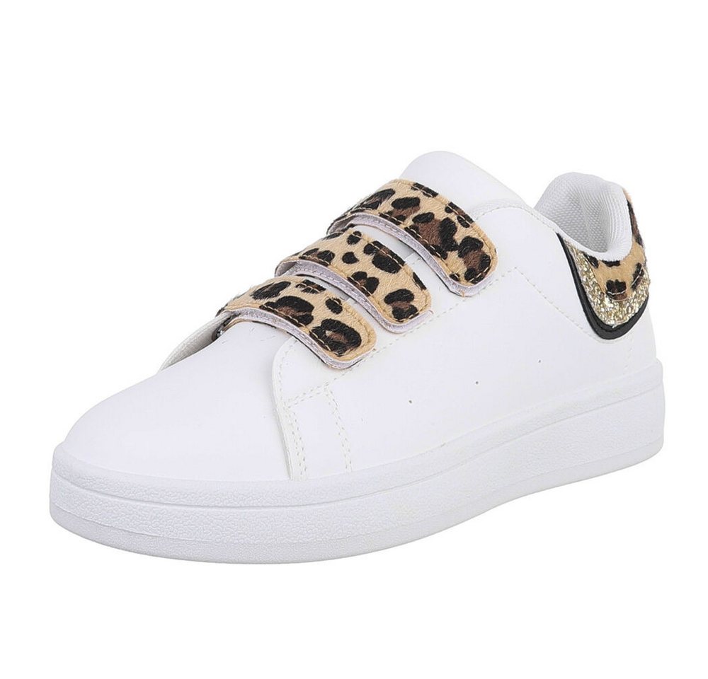 Ital-Design Damen Low-Top Freizeit Sneaker (88519287) Flach Sneakers Low in Weiß