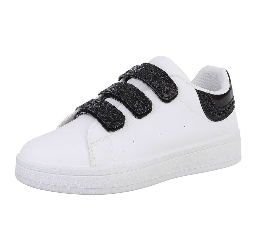 Ital-Design Damen Low-Top Freizeit Sneaker (88519298) Flach Sneakers Low in Weiß