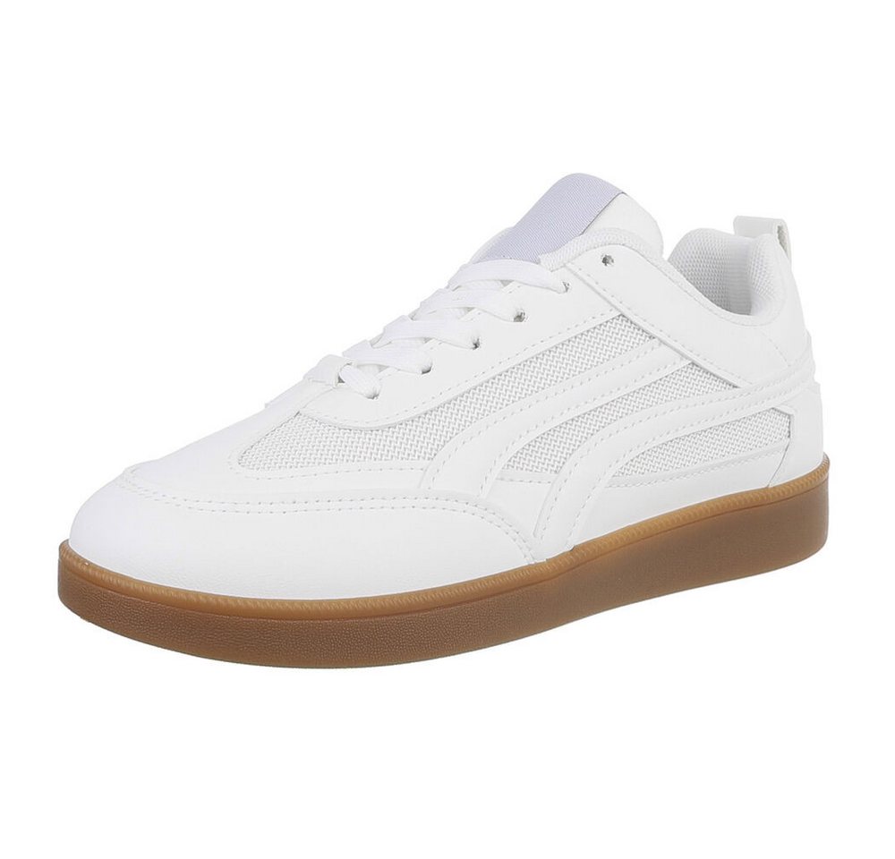 Ital-Design Damen Low-Top Freizeit Sneaker (88843630) Flach Sneakers Low in Weiß