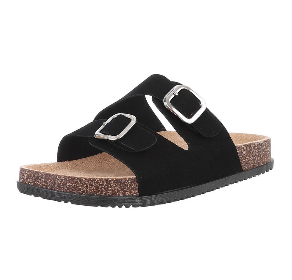Ital-Design Damen Mules Freizeit Plateausandaletten