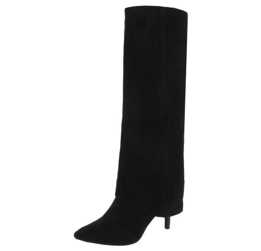 Ital-Design Damen Party & Clubwear High-Heel-Stiefel (90829562) Pfennig-/Stilettoabsatz Stiefel in Schwarz