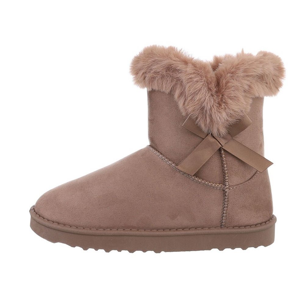 Ital-Design Damen Snowboots Freizeit Snowboots (84906851) Flach Flache Stiefeletten in Grau