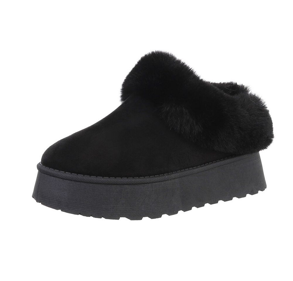 Ital-Design Damen Snowboots Freizeit Snowboots (87531860) Flach Stiefeletten in Schwarz