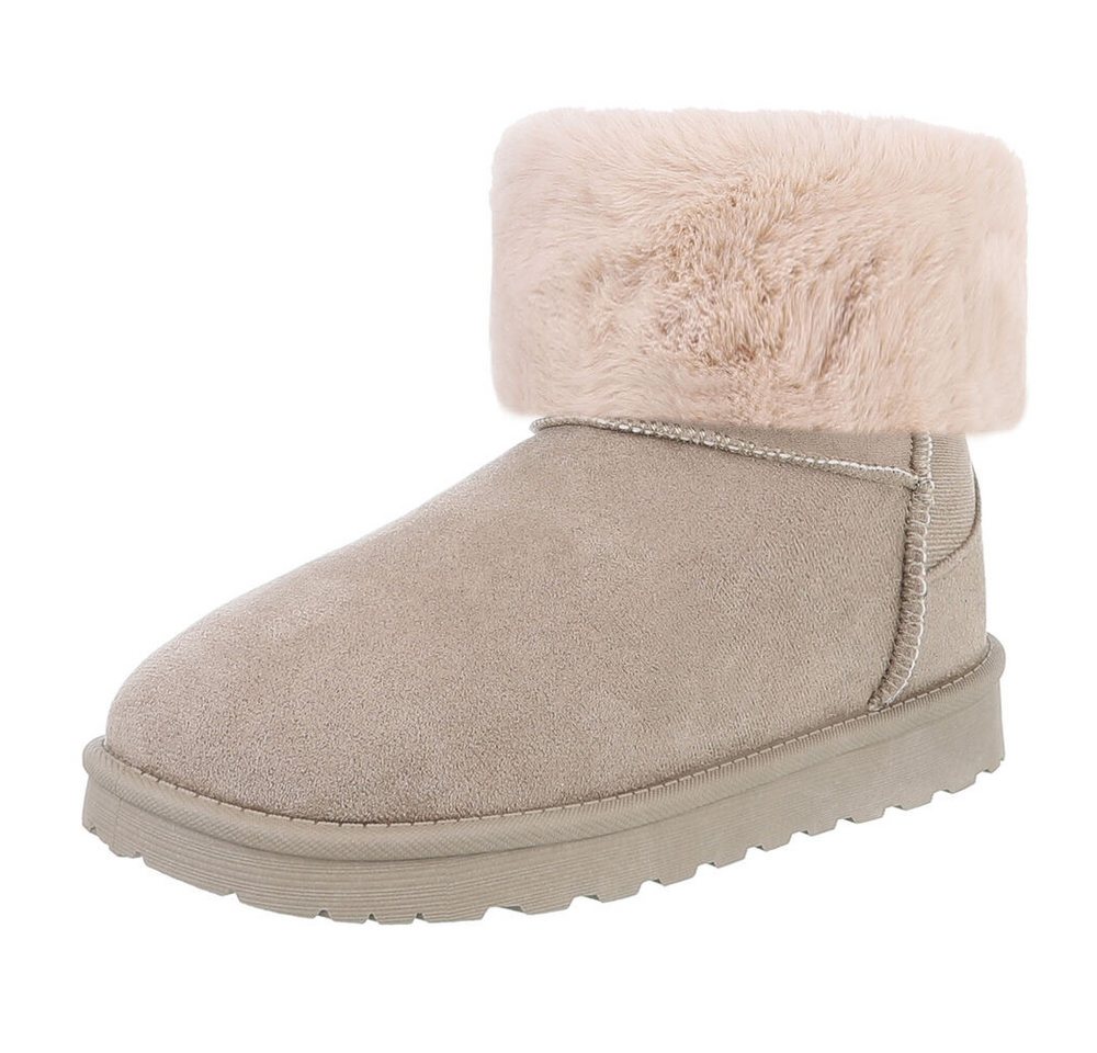 Ital-Design Damen Snowboots Freizeit Snowboots (88460401) Flach Flache Stiefeletten in Hellgrün