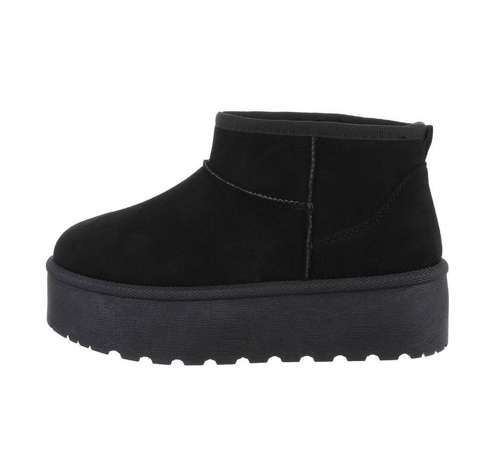Ital-Design Damen Snowboots Freizeit Snowboots Plateaustiefeletten Snowboots (84338284) Flach Plateaustiefeletten in Schwarz