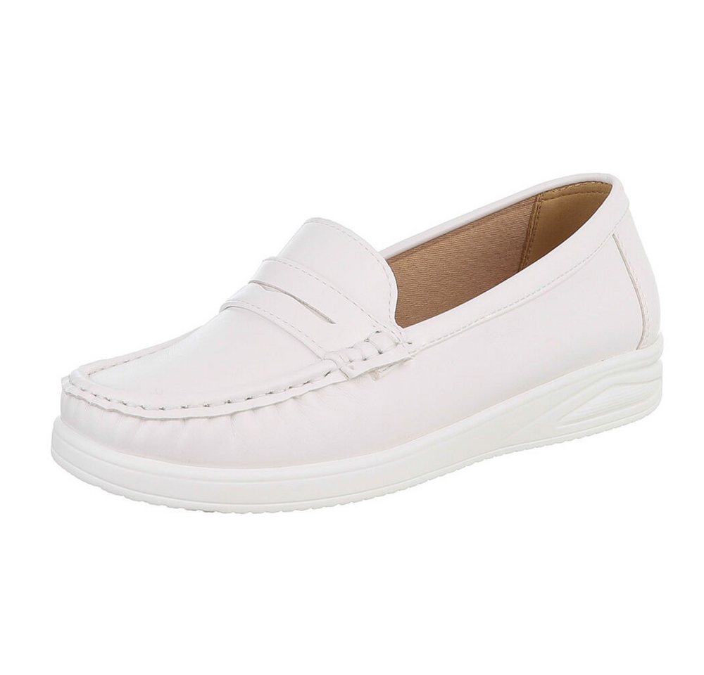 Ital-Design Elegante Damen Mokassins mit optimalem Tragekomfort Slipper (91261627) ultraleichte und komfortable sohle