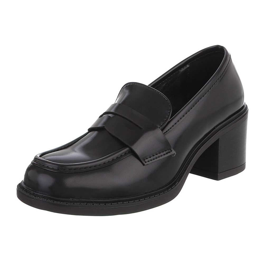 Ital-Design Eleganter Pump mit stabilem Absatz für Damen Pumps (91409620) Blockabsatz Pumps in Braun