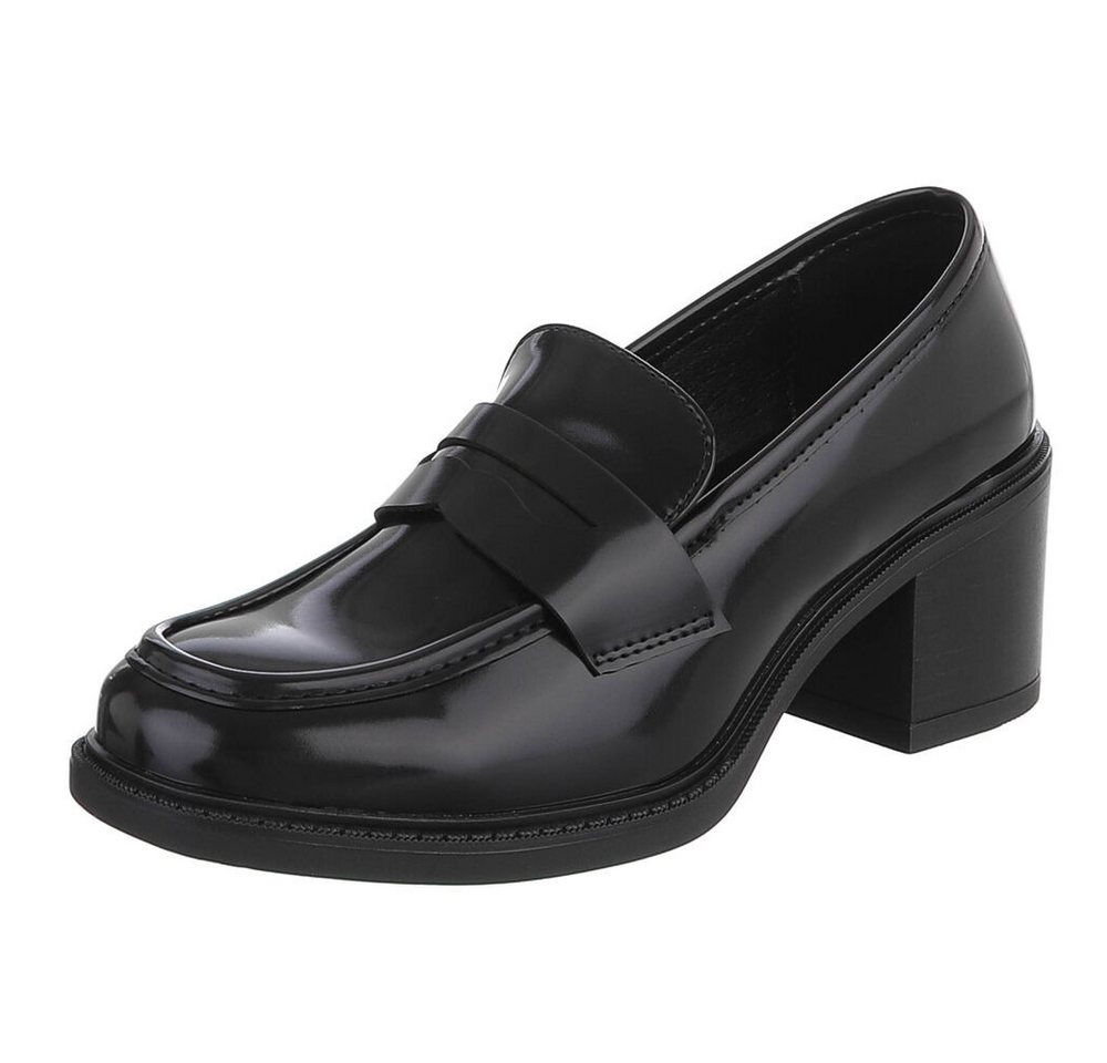 Ital-Design Eleganter Pump mit stabilem Absatz für Damen Pumps (91409624) Blockabsatz Pumps in Schwarz