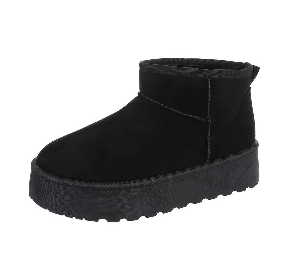 Ital-Design Kinder Snowboots Freizeit Stiefelette (87124605) Flach Stiefeletten in Schwarz