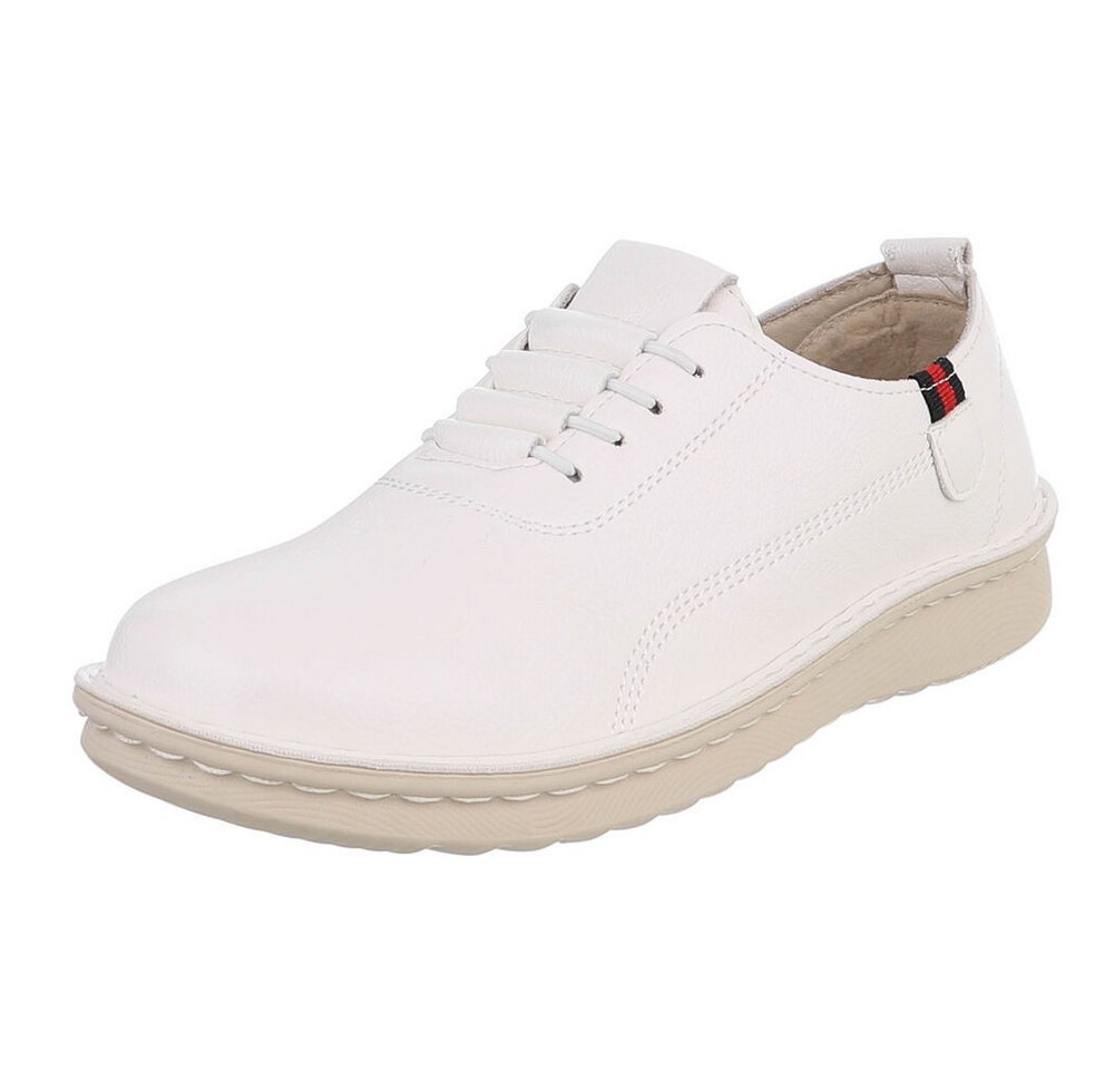 Ital-Design Komfortabler Damenschuh für Alltag und Freizeit Slipper (91554569) Flach Slipper in Weiß