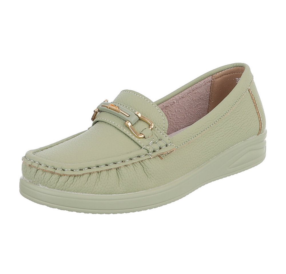 Ital-Design Komfortabler Schuh mit profilierter Sohle für Damen Slipper (91261520) ultraleichte und komfortable Sohle