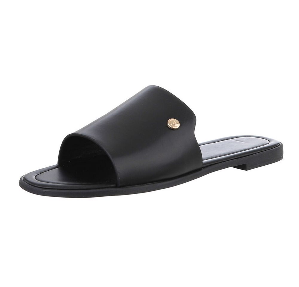 Ital-Design Moderne Sandalen für Damen – Eleganz und Komfort Pantolette (89319236) Blockabsatz Pantoletten in Schwarz