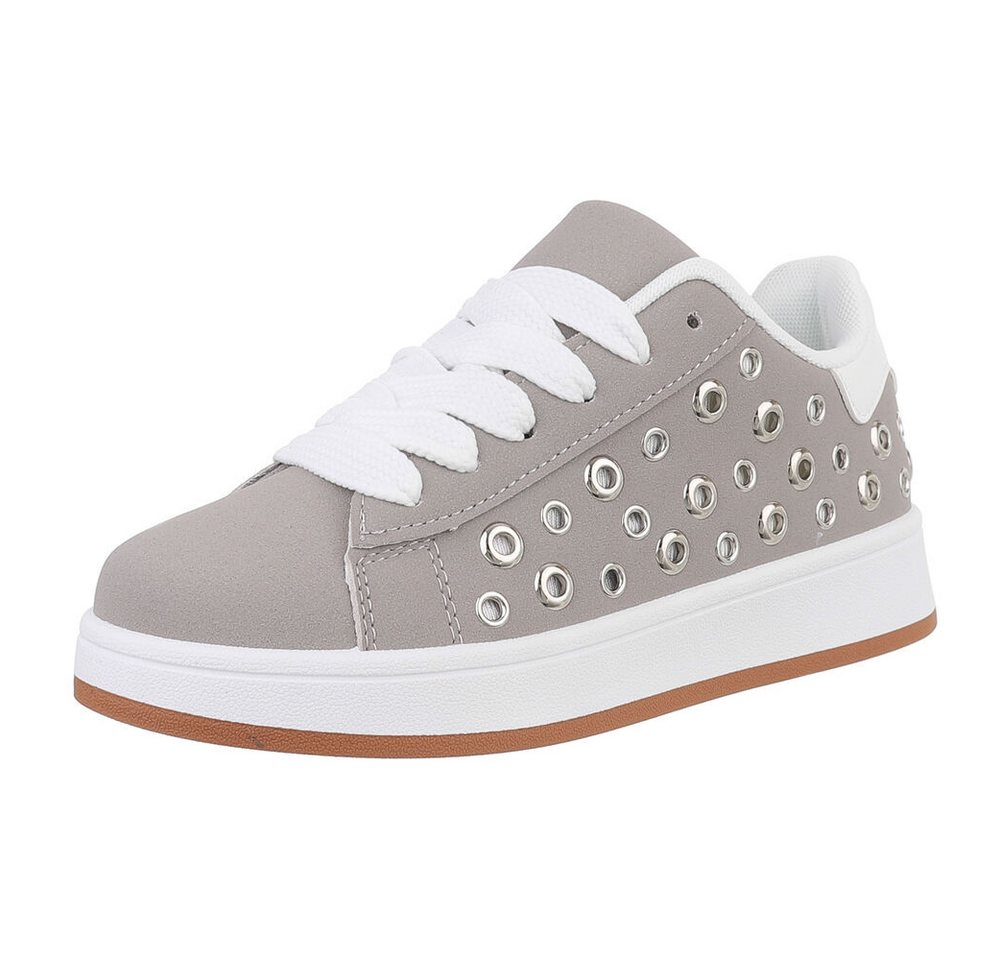 Ital-Design Modischer Sneaker mit hohem Komfort und Dämpfung Sneaker (89319311) Flach Sneakers Low in Grau