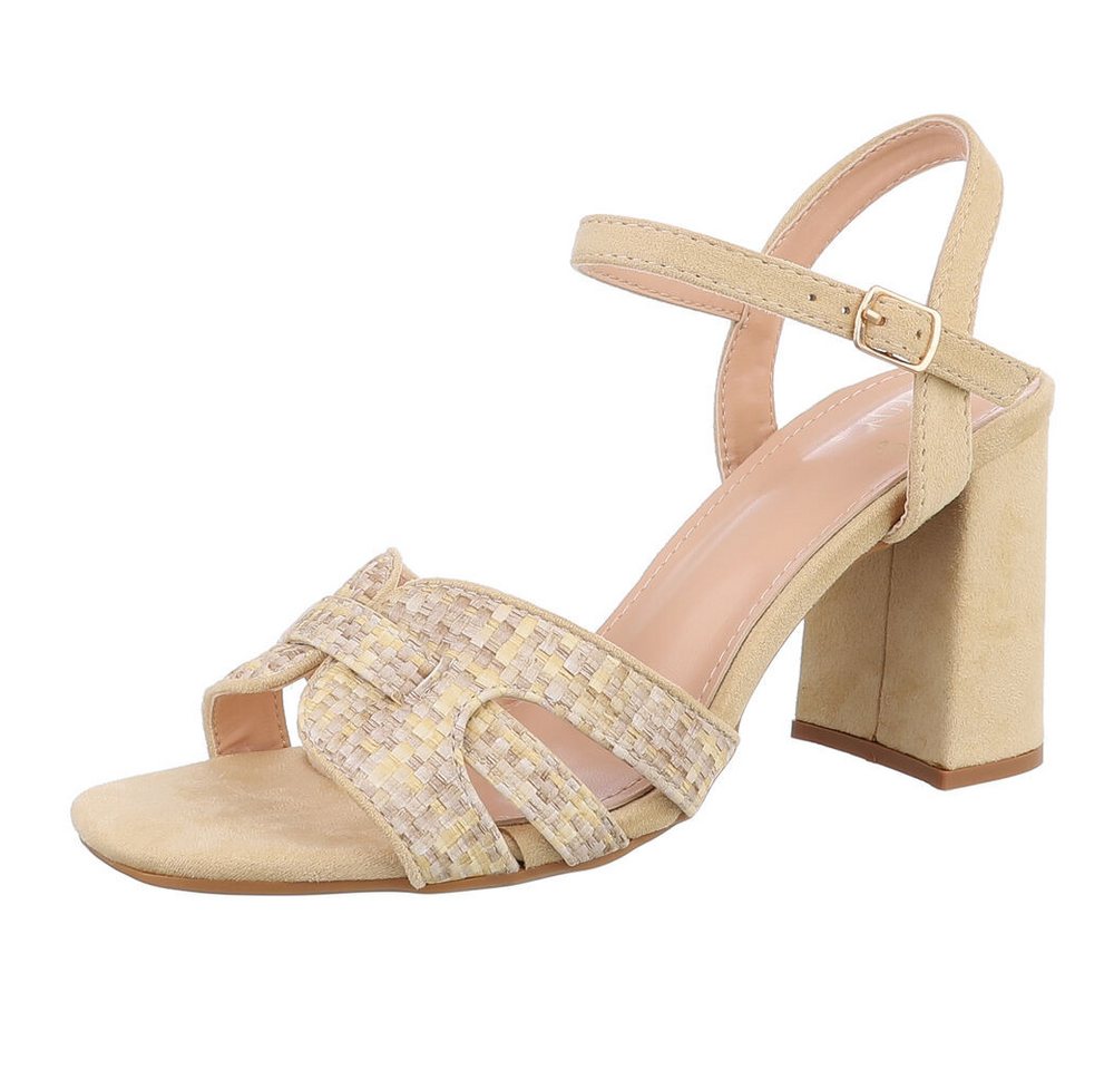 Ital-Design Sandalette (89092325) Blockabsatz Sandalen & Sandaletten in Beige
