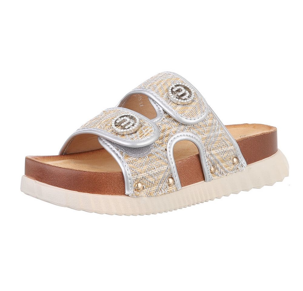 Ital-Design Stilvolle Komfortsandalen für entspannte Tage Plateausandaletten (89323173) Keilabsatz/Wedge Keilsandaletten in Silber