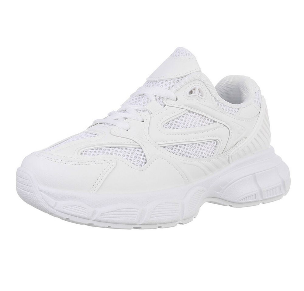 Ital-Design Vielseitige Komfort Sneakers für Alltag und Sport Sneaker (89092330) Keilabsatz/Wedge Sneakers Low in Weiß