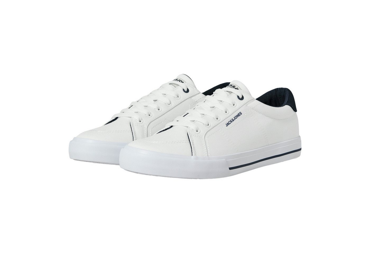 jack & jones Jerry Canvas Sneaker aus langlebigem Baumwoll-Canvas (weiß)