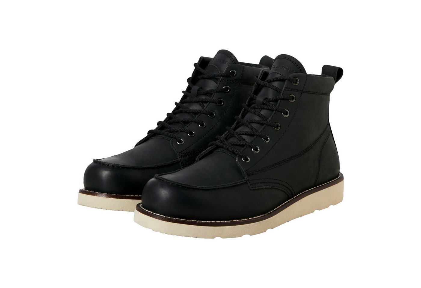 jack & jones Lederboots JFWTORONTO Leather Boot Schnürboots mit herausnehmbarer Einlegesohle