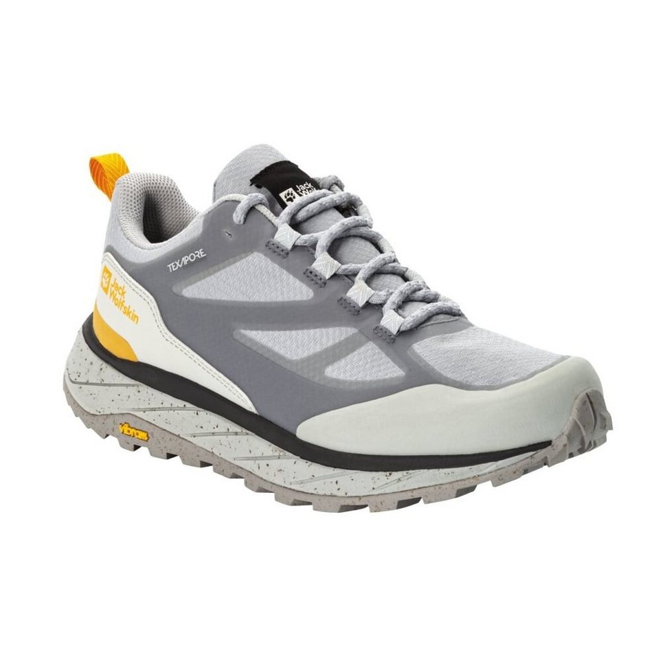 Jack Wolfskin Alltag-Travelschuhe Terraventure Texapore Low (wasserdicht) Wanderschuh (silber)