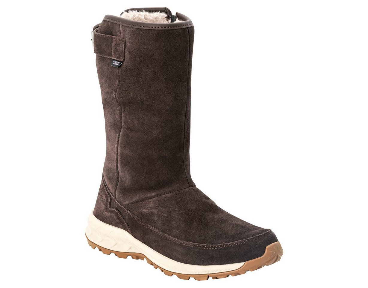 Jack Wolfskin Queenstown Texapore (Leder, seitlicher Reißverschluss) dunkelbraun Winterstiefel