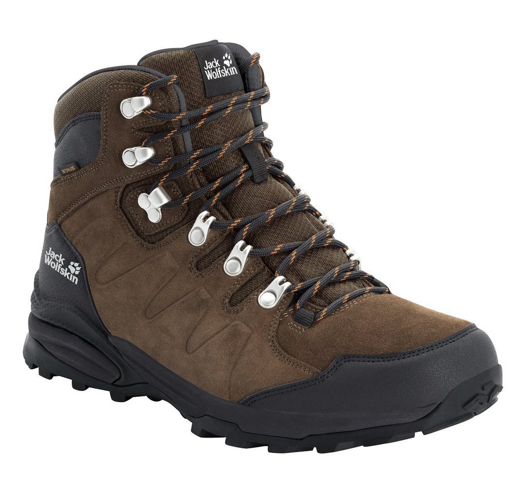 Jack Wolfskin Refugio Mid Texapore (Veloursleder, wasserdicht) braun Herren Wanderschuh