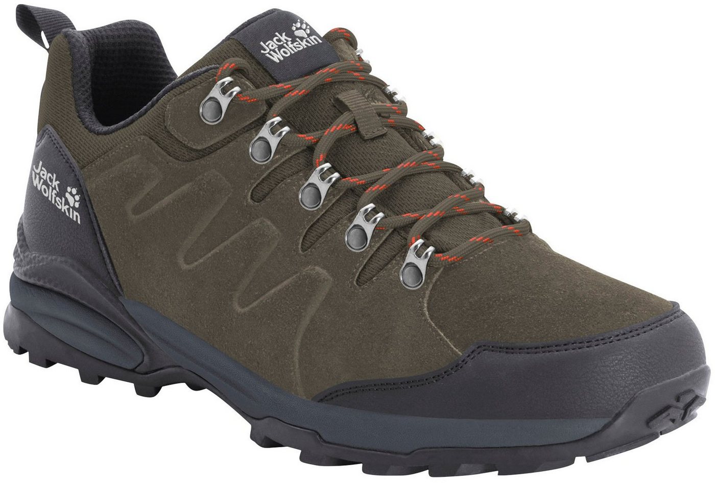 Jack Wolfskin REFUGIO TEXAPORE LOW M Wanderschuh wasserdicht, Trekkingschuh (grün)