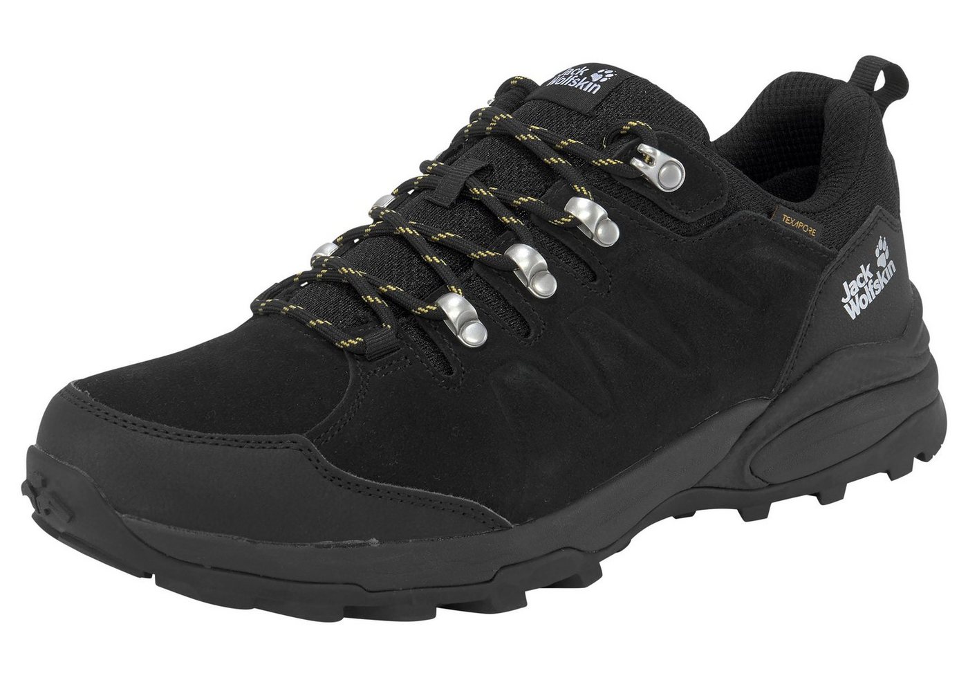 Jack Wolfskin REFUGIO TEXAPORE LOW M Wanderschuh wasserdicht, Trekkingschuh (schwarz)