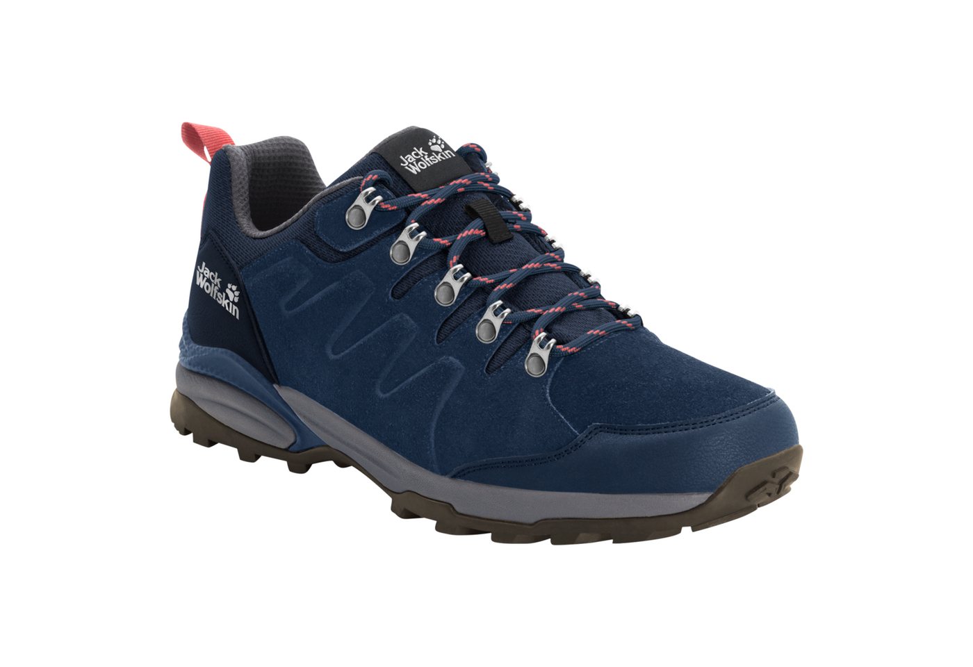 Jack Wolfskin REFUGIO TEXAPORE LOW W Wanderschuh Wasserdicht, Trekkingschuh (blau/grau)