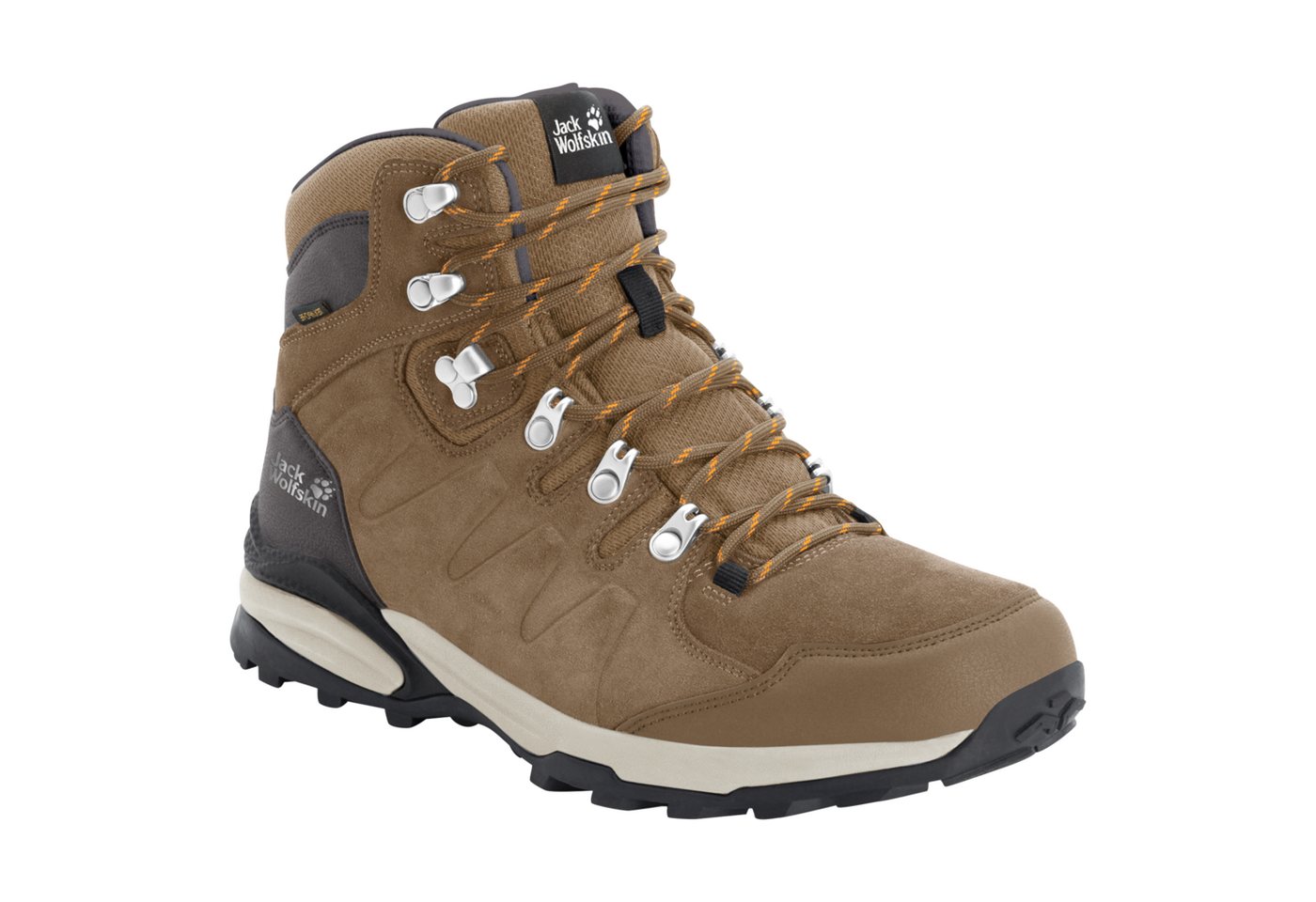 Jack Wolfskin REFUGIO TEXAPORE MID W Wanderschuh wasserdicht, Trekkingschuh (braun)
