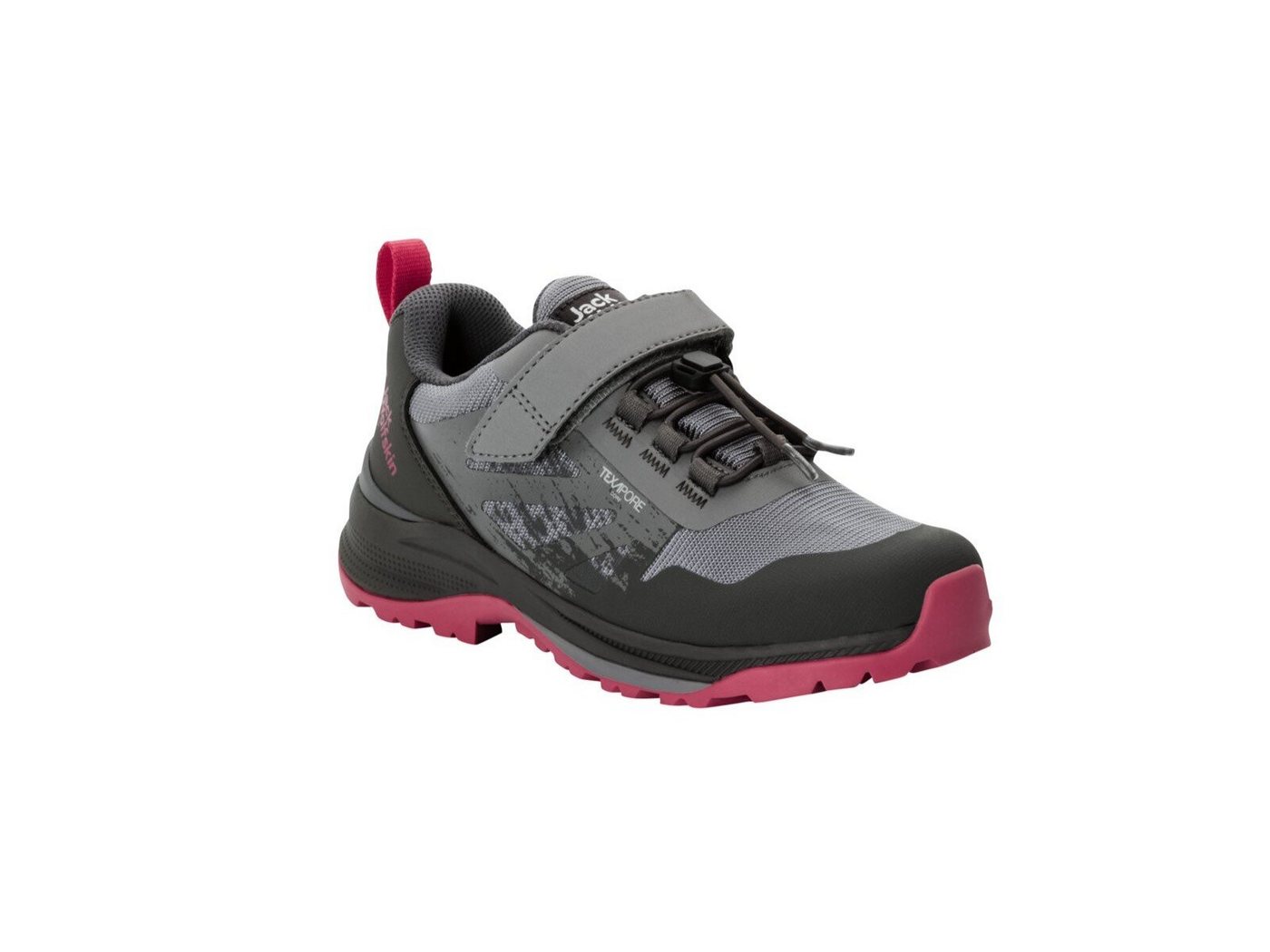 Jack Wolfskin Villi Hiker Texapore Low (wasserdicht, atmungsaktiv) dunkelgrau/pink Wanderschuh