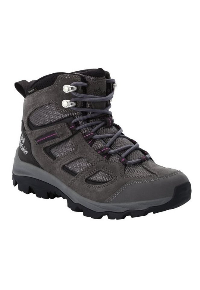 Jack Wolfskin Vojo 3 Texapore Mid (wasserdicht, atmungsaktiv) dunkelgrau/pink Damen Wanderschuh