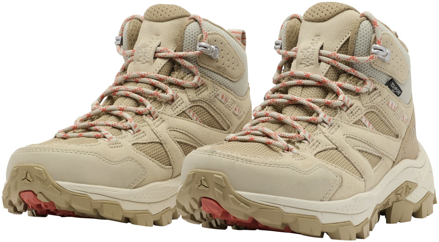 Jack Wolfskin VOJO TOUR TEXAPORE MID W Wanderschuh Wasserdicht, Trekkingschuh (beige)