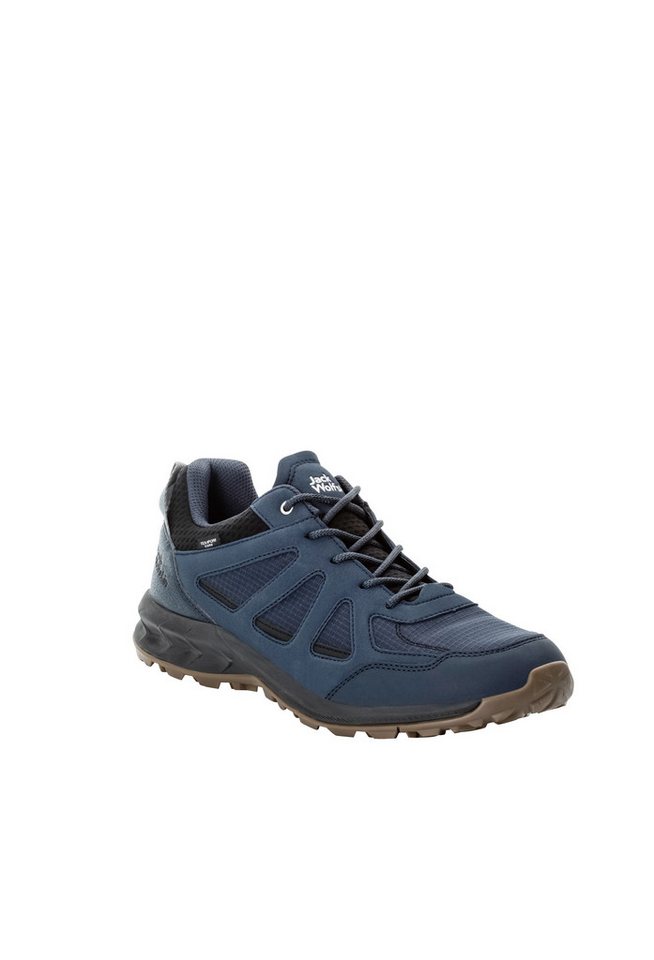Jack Wolfskin WOODLAND 2 TEXAPORE LOW M Wanderschuh wasserdicht, Trekkingschuh (blau)