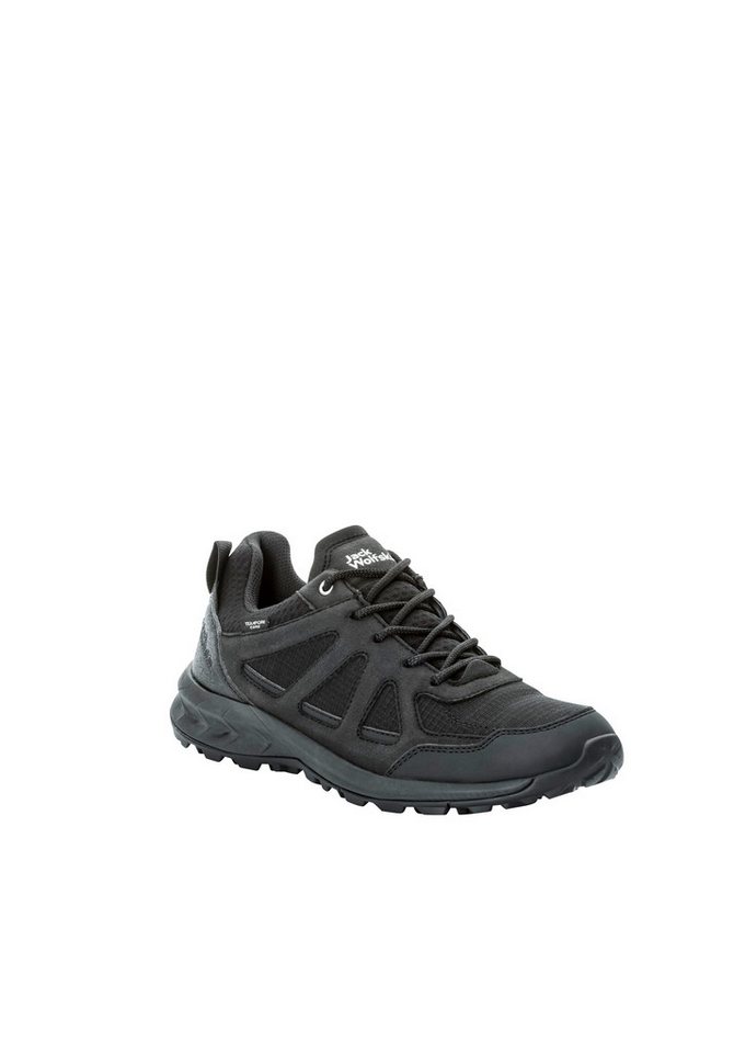 Jack Wolfskin WOODLAND 2 TEXAPORE LOW W Wanderschuh wasserdicht, Trekkingschuh (schwarz)