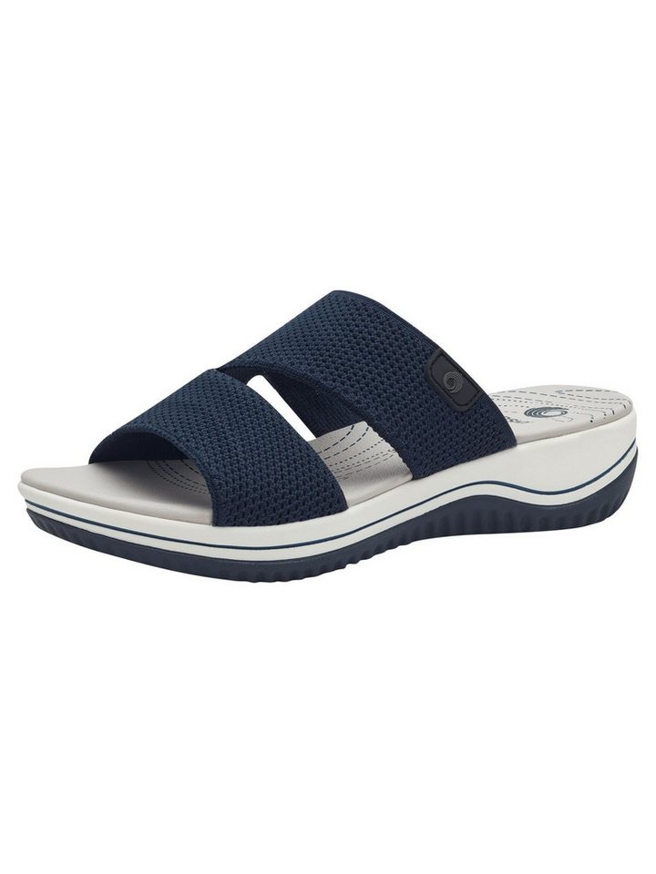 Jana Pantolette Vegan (blau/schwarz)