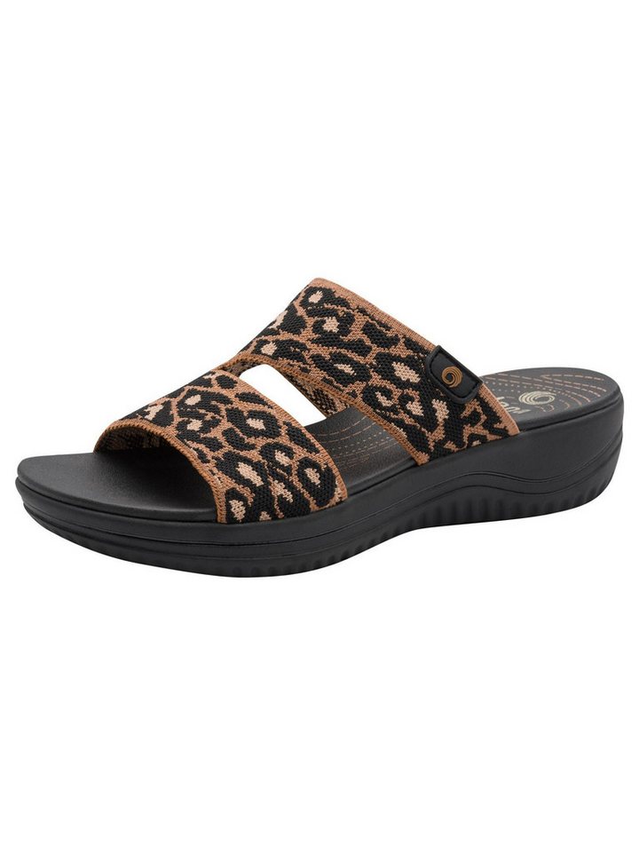 Jana Pantolette Vegan (beige/schwarz)