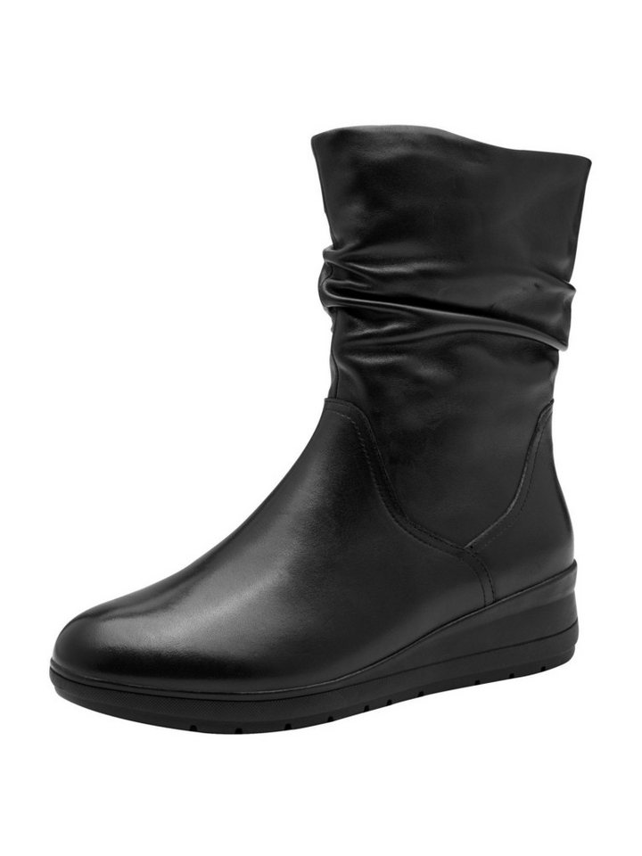 Jana Mehrweite aus Leder kein Absatz 8-25721-45 Stiefelette