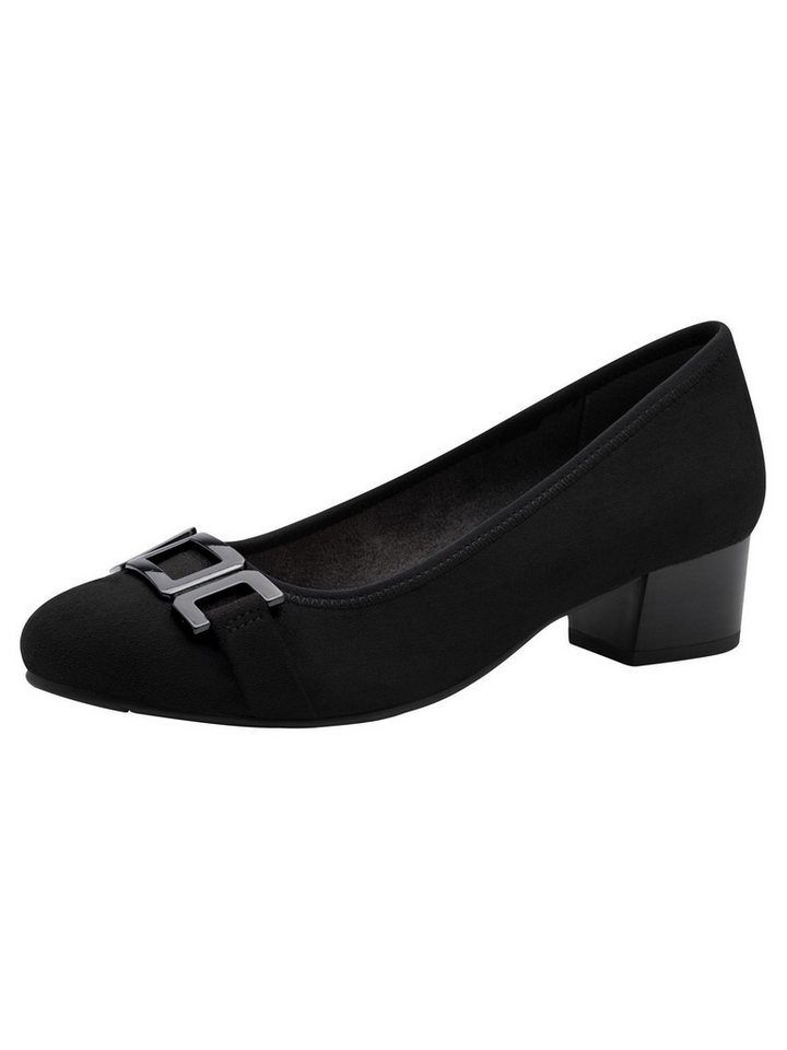 Jana Vegan, Mehrweite mit Blockabsatz Blockabsatz Pumps Vegan (schwarz)