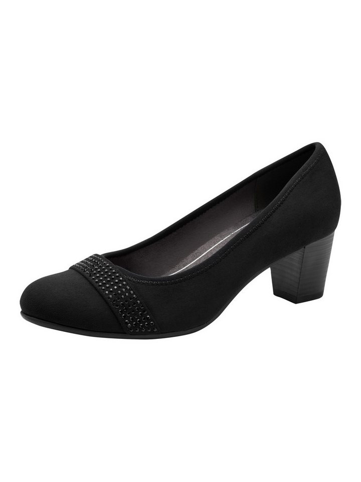 Jana Vegan, Mehrweite mit Blockabsatz Blockabsatz Pumps Vegan (schwarz)