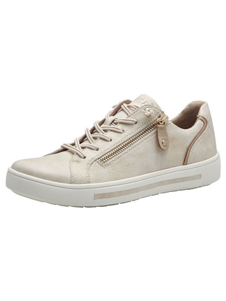 Jana Vegan, Mehrweite mit Absatz kein Absatz 8-23660-42 Sneaker Vegan (gold)
