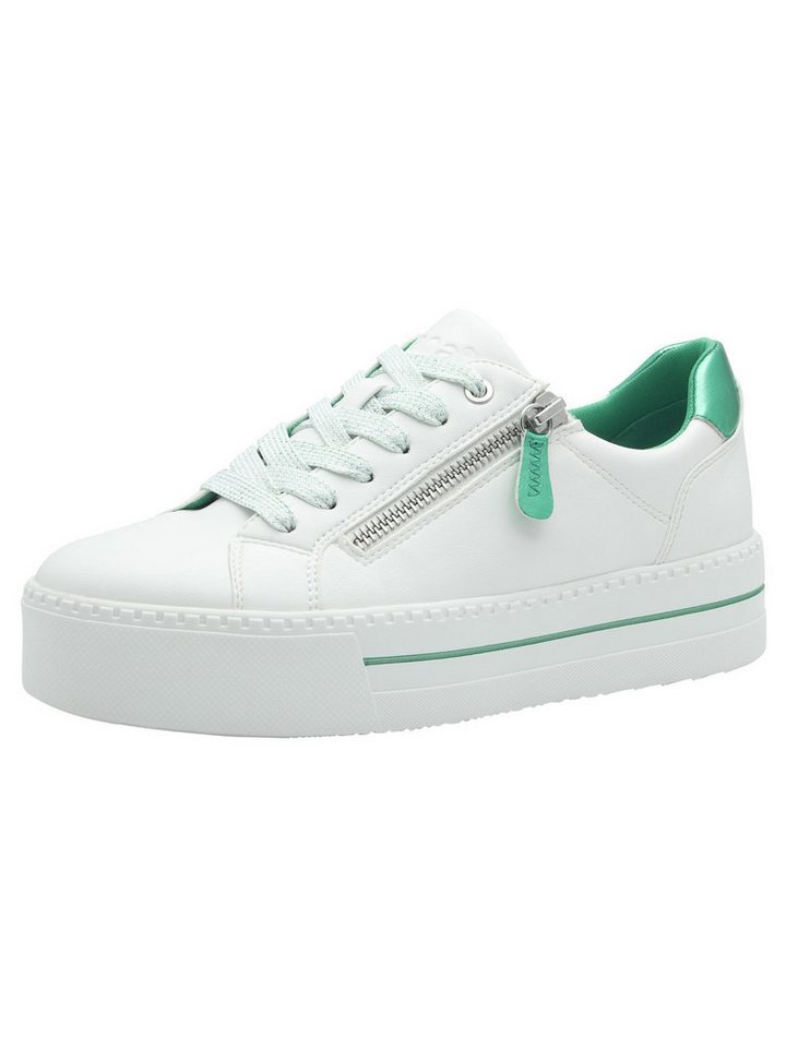 Jana Vegan, Mehrweite mit Schnürsenkel kein Absatz Sneaker Vegan (grün)