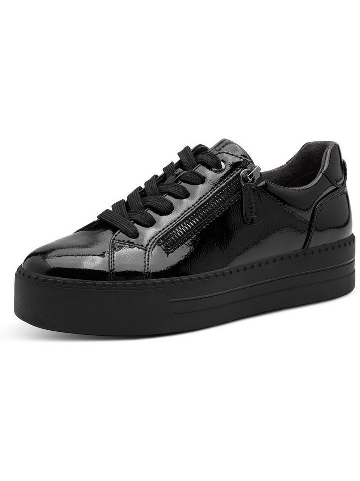 Jana Vegan, Mehrweite mit Schnürsenkel kein Absatz Sneaker Vegan (schwarz)