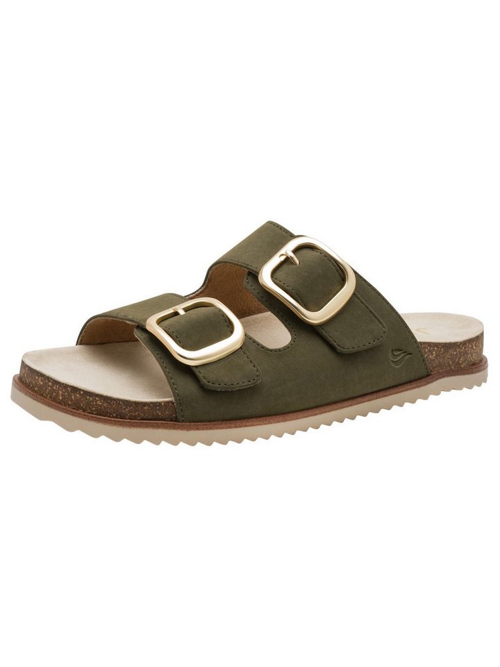 Jana Vegan, MultiAdjustable Vegan kein Absatz Pantolette Vegan (braun/grün)
