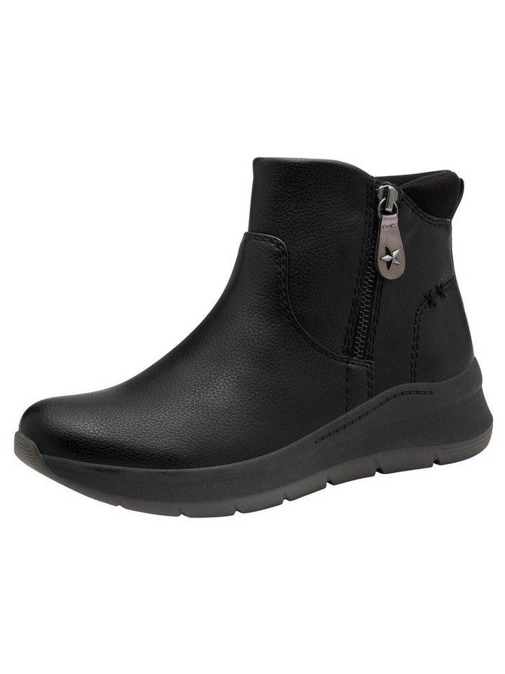 Jana Vegan, Removable Sock, Mehrweite Stiefelette Vegan (schwarz)