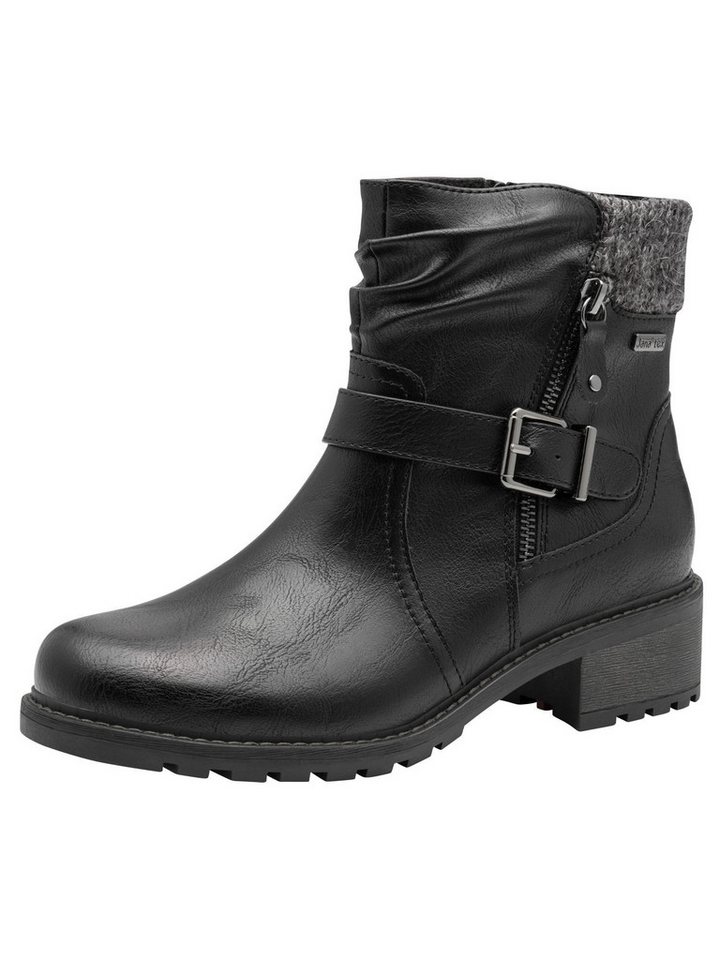 Jana Vegan, Tex, Mehrweite Warm gefüttert Blockabsatz Stiefelette Vegan