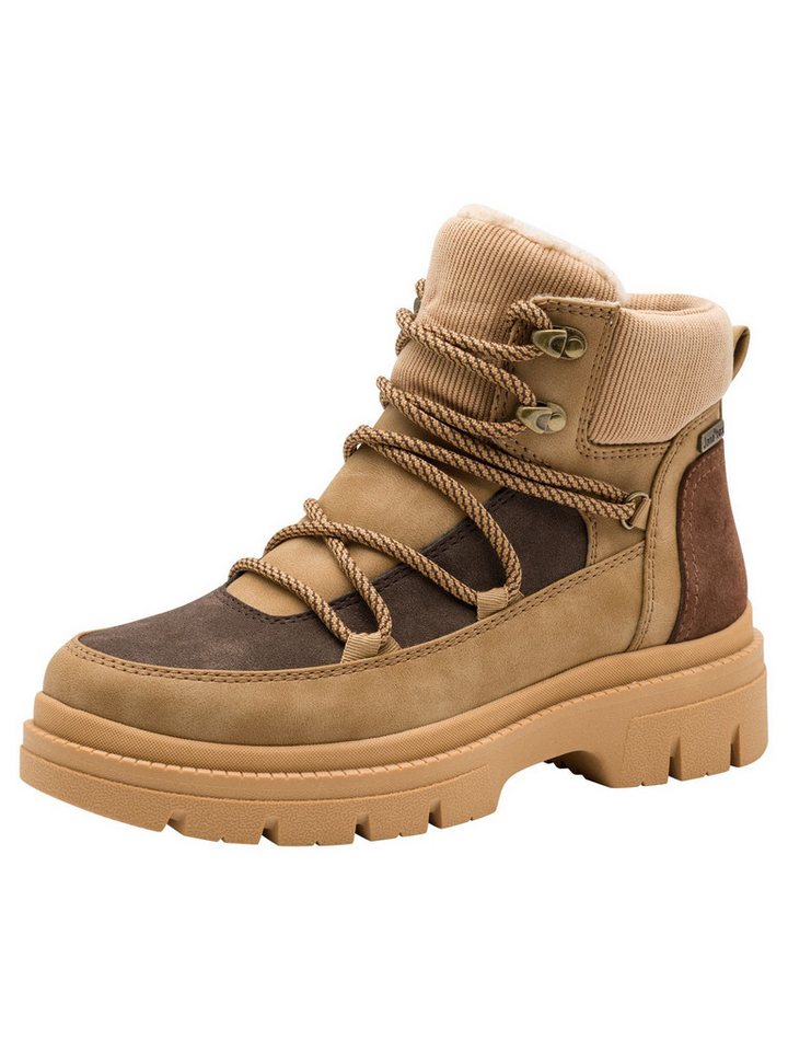 Jana Vegan, Tex, Mehrweite Warm gefüttert kein Absatz Winterstiefelette Vegan (braun/schwarz)