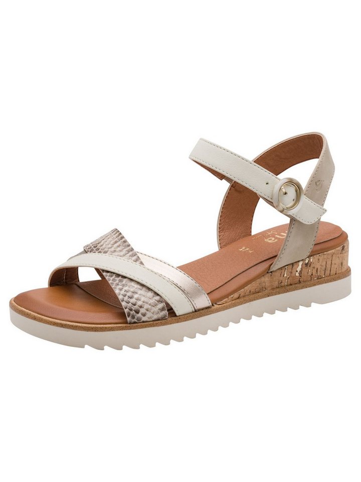 Jana Vegan Vegan kein Absatz 8-28762-46 Plateausandaletten Vegan (beige/braun)